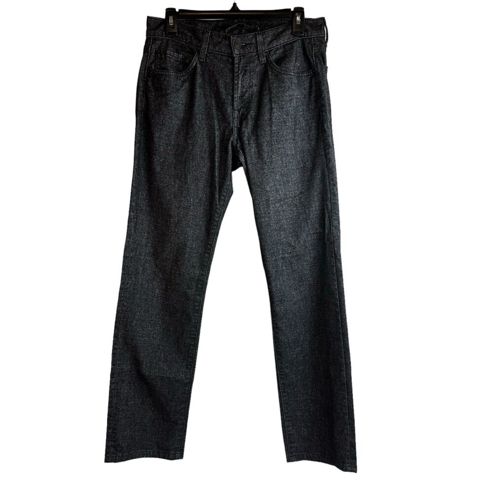 7 For All Mankind Jeans Womens 29 Black Denim Pants Straight Dressy Office Caree